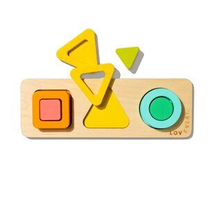 Lovevery Geo Shapes Puzzle from The Realist Play Kit Months 19, 20, 21